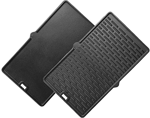 7404 Grillplatte Ersatzteile für Weber Summit 400 600 Serie Gusseisen Reversible Grill Grillpfanne S-470 S-670 E-470 E-670 E-670 E-420 E-450 Summit Gold A/B/D A6/B6/C4/D4/D6 Flat Top Griddle Insert