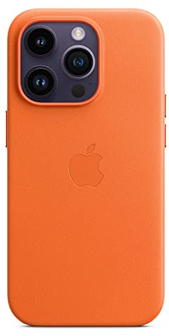 Apple iPhone 14 Pro Leather Case with MagSafe - Orange 