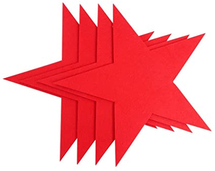 4 x Filzsterne Verschiedene Größen und Farben Dekosterne Untersetzer Sterne Filz rot grau Natur 18 cm 28 cm 38 cm (18 cm, Rot)