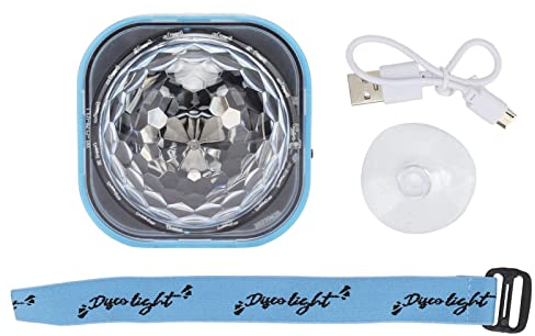 Mini-Disco-Lichter Tragbares Rotierendes Party-Licht-Disco-Armband für RGB-Licht-Stroboskop-DJ-LED-Lichter (Blaue Schale)