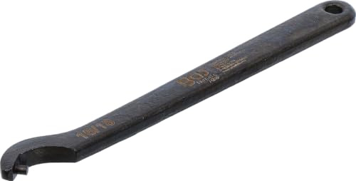 BGS 74210 | Hakenschlüssel mit Zapfen | 16-18 mm | Chrom-Vanadium-Stahl | Phosphatiert | Zapfendurchmesser 2,5 mm | für Kreuzlochmuttern DIN 1816