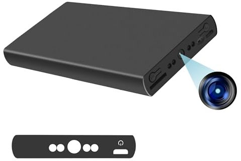 sakalaka Mini Hidden Spy Camera Power Bank, HD 1080P 10000mAh Portable Small Spy Charger Camera with Night Vision and Motion Detection, Mini Hidden Video Recorder for Home and Office Security