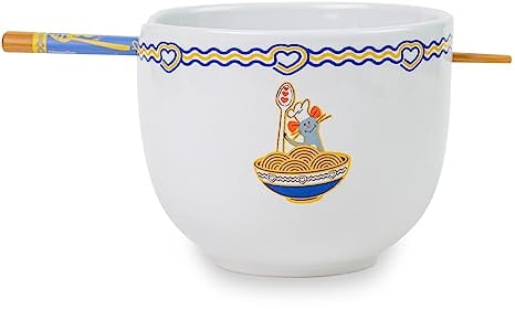 Disney Pixar Ratatouille 20-Ounce Ceramic Ramen Bowl and Chopstick Set