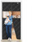 Magnet Wärmeschutzvorhang für Türen 90x190 cm, mit transparenten Fenstern. Schwarz