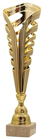 tecnocoppe Coppa Dorata Altezza 34,50 cm. Targhetta Personalizzata Omaggio