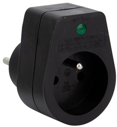 Parafoudre 1 prise simple - Noir - Zenitech