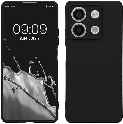 kwmobile Slim Case kompatibel mit Xiaomi Redmi Note 13 5G Hülle - Handyhülle aus Silikon in Schwarz