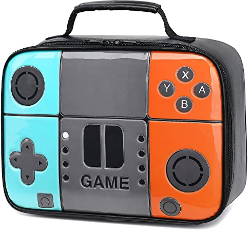 Boys Lunch Box,Kids Game Lunch Bag,Leather Insulated School Lunchbox,Reusable Snack Boxes Meal Prep Bag for School Daycare for Toddler Teen