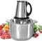 5L Hachoir Électrique d'Aliments, 500W Hachoir Électrique Avec Bol Acier, 5 Lames Amovibles pour Hacher Viande pour Hacher Viande, Oignon, Herbes, Fruit Sec Rapide et Sans Efforts