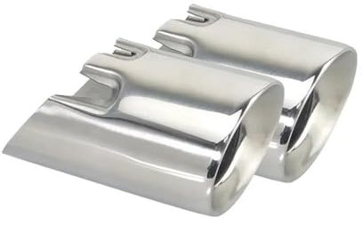 LENTLY Auspuff Endrohr 2 Stück Für F20 F21 M135 F22 F23 M235i M240i F30 F31 335i 340i F34 GT F32 F33 435i 440i 304 Edelstahl-Auspuffblenden Endrohr(Silver Bevel)