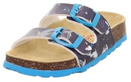 Superfit Jungen Fussbettpantoffel 1-800111 Hausschuhe, Blau Mehrfarbig 8140, 41 EU