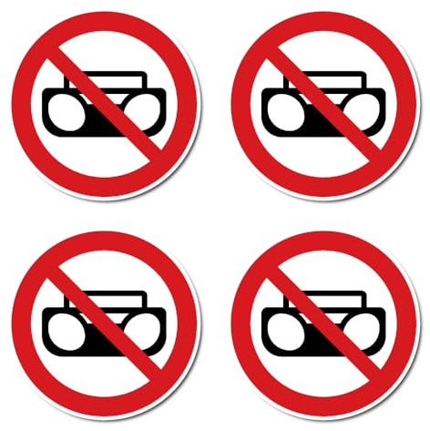 Musik verboten - Verbotszeichen - Anlehnung an DIN EN ISO 7010 / ASR A1.3