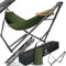 KESSER® Hängematte Vill mit Gestell Metall Faltbar verstellbar Stabiler Rahmen Indoor & Outdoor Mit Tragetasche + Beutel Hängesessel Hängemattengestell Camping Garten Pool Balkon Terrasse, Khaki