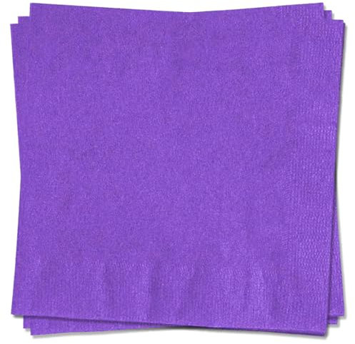 MORAINJAY 20 Stück Lila Servietten,33x33cm Papierservietten Napkins,Cocktailservietten,Lila Tischdeko Hochzeit Papierserviette für Hochzeit Abendessen Geburtstag Brautjubiläum Party