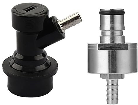 Shovelmty 1 Set Ball Lock Quick Coupling Carbon Dioxide Cap Stainless Steel with 5/16 Bar Ball Lock Assembly