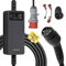 dé Mobile Wallbox 11kW |3-phasig|7m|6-16A |mit Adapter Combo|, Ladekabel CEE 16a auf Typ 2 und Mobile Ladestation 11kW für ID.3, ID.4, ID.5, Model Y, Model 3, e-up, e-tron, Zoe u andere EV