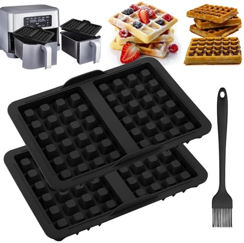 Bmliingchau Silicone Belgian Waffle Mould Compatible with Ninja AF300EU, AF400EU, AF451EU, SL400EU, AF500DE Waffle Accessories