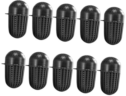 YARNOW 10 Pièces Cage à Appâts pour Anguilles Leurres De Pêche Seau Canne à Pêche Flottante Récipient Pièges Hameçons Kit De Crabe Apollon Corbeille Épuisette Vairon Jetée Plastique Black
