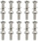 OTOTEC 48 Sets M6x35 Nuts Bolts Washers Set Hardwood Bench Slat Fixing Kit Suitable for Thickness Approx 17mm - 21mm Rustic Oak Bench