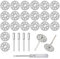 20 Pièces 22 mm Mini Disque Diamant à Tronçonner avec 4 Pièces 3 mm Mandrin et Tournevis pour Outils Rotatifs Dremel pour Couper Métal Pierre Verre Céramique