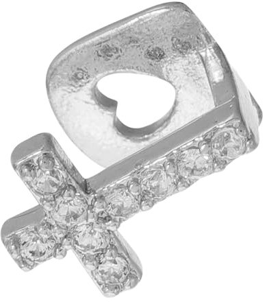 AUTSUPPL 1satz Hip Hop Grill Mit Einzigartigem Zircon-kreuzdesign Einzelzahn-zahnschmuck Für Partys Und Rap-events Für Männer Und Frauen Geeignet Silberne Für Besondere Anlässe