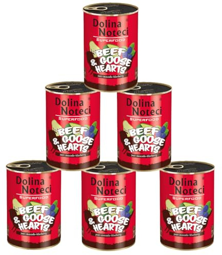 Tal Noteci Premium Super Food Rindfleisch mit Gänseherzen Hundefutter 400g x6