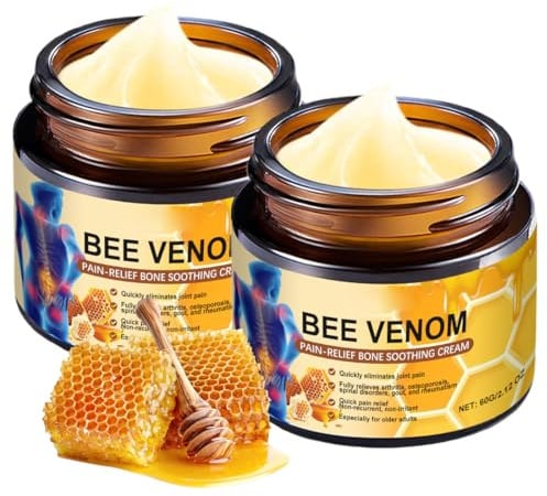Teegxddy 2 PCS Bienengift Gelenkcreme Arthrose & Muskelschmerzen Bienengiftsalbe Joint Relief Cream für Beschwerden in Gelenke, Knie, Gelenkschmerzen Linderung, Deep Nourishment Beruhigend（A）