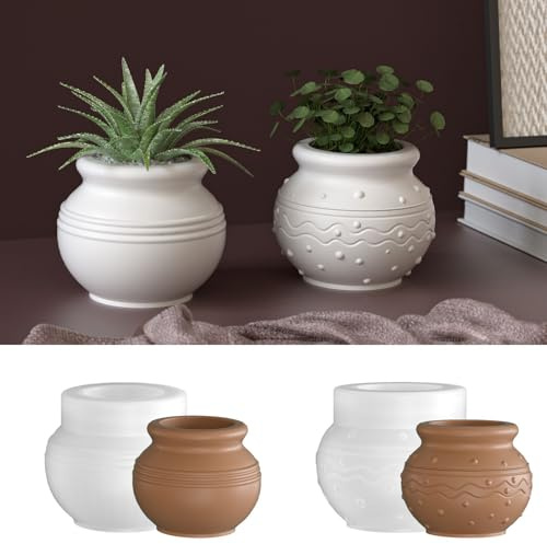 Silikonformen Gießformen Frühling, 3D Silikonform Dose mit Deckel Gießform Kerzenhalter Silikonform Blumentopf Gießformen Silikon Frühling Gipsformen zum Gießen Vase Pferd Giessform Dose für Deko (B)