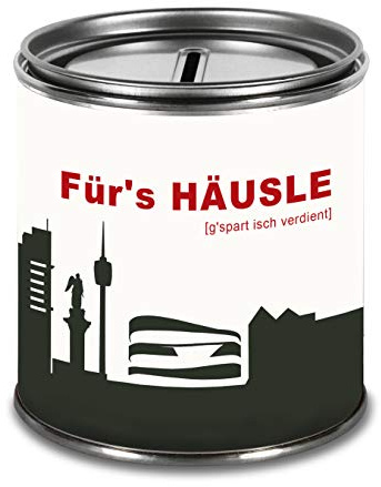 44spaces Spardose Stuttgart Fürs Häusle - Geldgeschenk für Haus Hausbau - Verpackung Geldverpackung Hochzeit Geschenk