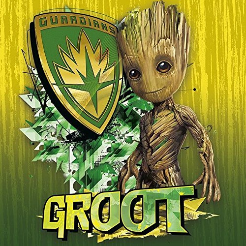 Art Group The Guardians of The Galaxy Volumen 2 Groot Hitzeschutz Kunstdruck, Baumwolle, Mehrfarbig, 1,8 x 40 x 40 cm