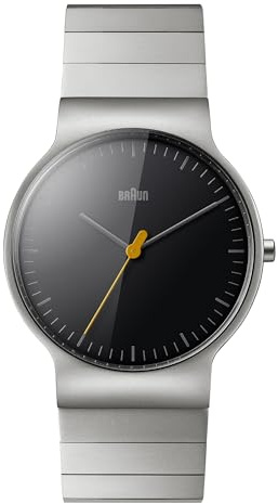 Braun Unisex-Child Quartz Watch, Analogue Classic Display and Stainless Steel Strap BN0211BKSLBTG
