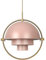 Gubi Multi-Lite Pendelleuchte, Messing/rosa