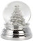H.Bauer jun. Kleine versilberte Mini Glas Schnee-Kugel mit Tannenbaum Ø 5 cm - Chrismas Deko Schüttelkugel- Traumkugel für Winter & Weihnachten