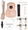 Für Gitarre Bausatz Komplett - Ukelele Kit, 21 Zoll Basswood 4-Saiter Ukelele Diy Kit Instrument Zubehör, 20,8 X 6,8 X 2,1 Zoll