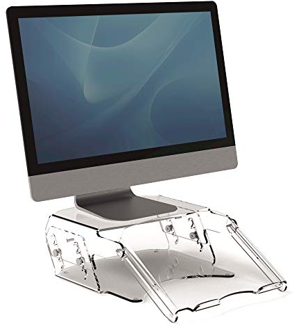 Fellowes Clarity Monitorständer 9731201 Acryl 15 kg mit Dokumentenhalter