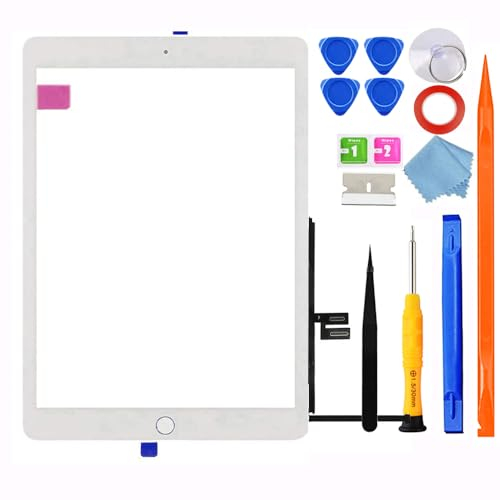 JPUNG Digitizer für iPad 7/iPad 8 Display Touchscreen Ersatz Bildschirm, 10.2 Inch 2019/2020, für 7. Gen/8. Gen A2197 A2198 A2200 A2270 A2428 A2429 A2430 +Toolset, mit Home-Button(Kein TouchID-Chip)