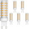 Klighten 6 pezzi Lampadina LED G9, Bianca Calda 3000K, 9W Equivalente 70W Lampada Alogena, Angolo di visione 360°, AC220-240V, Ideale per Camera da Letto Soggiorno Cucina Sala