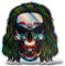 Erreinge® Adesivo Olografico 10 cm Joker Teschio Sticker stampato per Auto Moto Parete Paraurti Computer Portatile Bagagli Biciclette