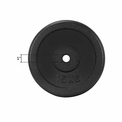 Chase Fitness Cast Iron Weight Plates 2.5-20kg For 1 Dumbbell Weight Lifting (15kg x 1)