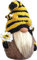 LANKOER Bee Gnome Plush Doll Decoration, Gnome Doll Dwarf Figurines for Garden Home Farmhouse Kitchen Decor, Bee Party Gift Knitted Wool Bumble Shape Ornaments for World Bee Day, Yellow, brown, black