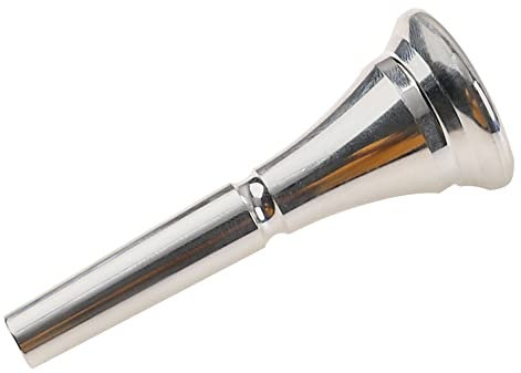 1 x Yootones Französisches Horn Mundstück Standard Horn Mundstück kompatibel mit französischem Horn Ersatzzubehör (Silber)