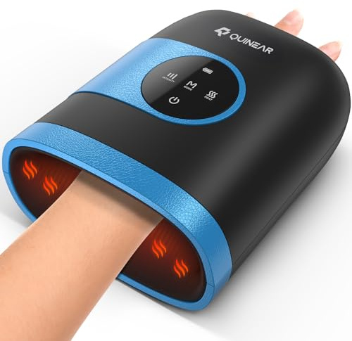 QUINEAR Hand Massager - Cordless Hand Massager with Heat and Compression for Arthritis, Carpal Tunnel and Stiff Joints - Gifts for Women Men - FSA-HSA