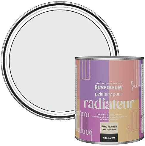 Rust-Oleum Grey Heat Resistant Radiator Paint in Gloss Finish - Monaco Mist 750ml