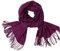 Skcess Schal Cashmere Damen, Scarf Unisex Violett Einfarbig mit Quaste Scarf Winter 200X70CM(79X28In)