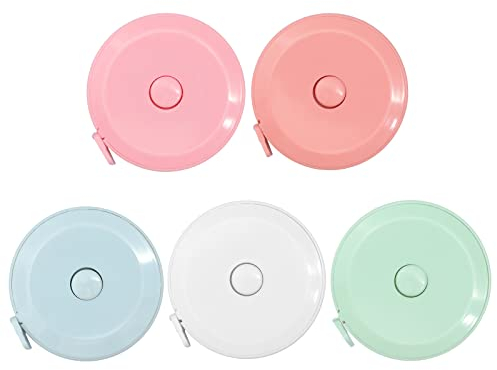 Maßband, 5 Stück, 200 cm, Maßband für Körpermaße, Gewichtsverlust, einziehbares Stoffnähen, kleines Gewebe, Taille, Körpermaßband