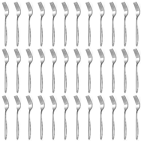 Gymdin Fourchettes 36 pièces, Set de fourchettes en acier inoxydable, 7.8Fourchettes à couverts, Fourchettes de table, Set de fourchettes élégant & moderne, Fourchette polie pour la maison/cuisine