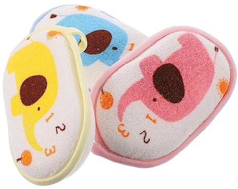 Toyvian 3 Stück Babyparty-Servietten Baby-Badespüler Badeschwamm Baby-Duschhandtuch Schwamm Badeschwamm Weicher Badekörper Duschschwamm Sauberes Badetuch Badetuch Körperwäsche