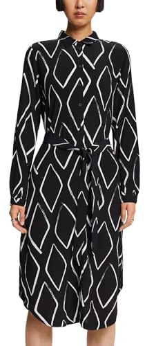 ESPRIT Damen 014ee1e310 Kleid, 002/Black 2, 36
