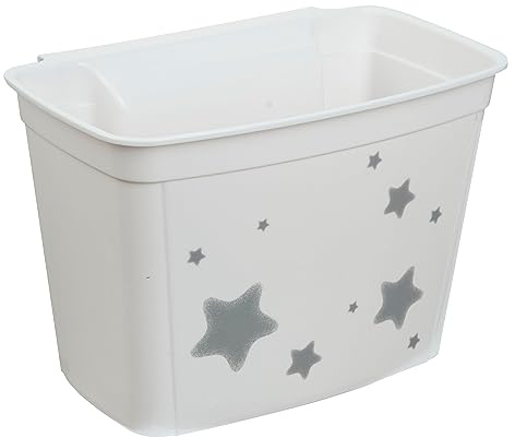 keeeper Stars Organizer zum Aufhängen, 4 l, Kratzfester Behälter, Ideal für Windeln und Kosmetika, Janek, Weiß