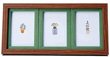 Marcos de Fotos Marco De Fotos Rectangular 3 Rejillas Marco De Fotos Combinado De Una Pieza Pantalla De Fotos De Polímero De 5 Pulgadas Sala De Estar Dormitorio Decoración de Escritorio de Pared ( Col